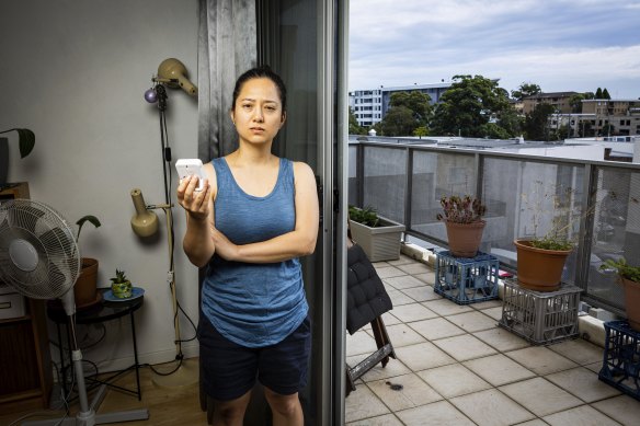 Andrea Leong tracked the temperature and humidity in her Marrickville rental home.