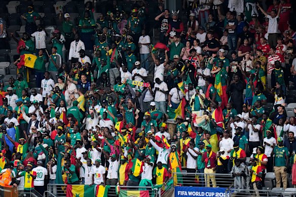 Senegal’s fans wait for the match to start. 
