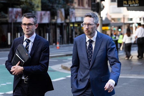 Charles Perrottet with his brother Gabe (left) on Friday.