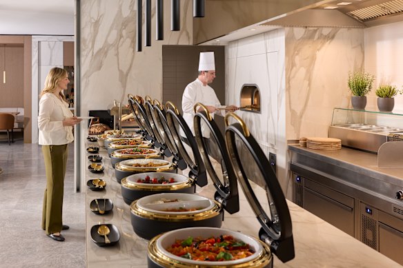 Emirates lounge in Munich is one of the first facilities to incorporate the airlines’ new design concept.