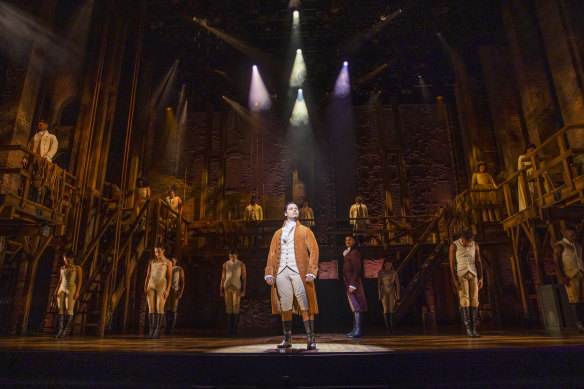 The cast of the Hamilton Australia production.