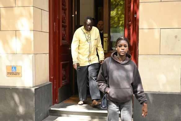 Antipas Kot (left) and Anhail Kot depart from the Supreme Court of Victoria.