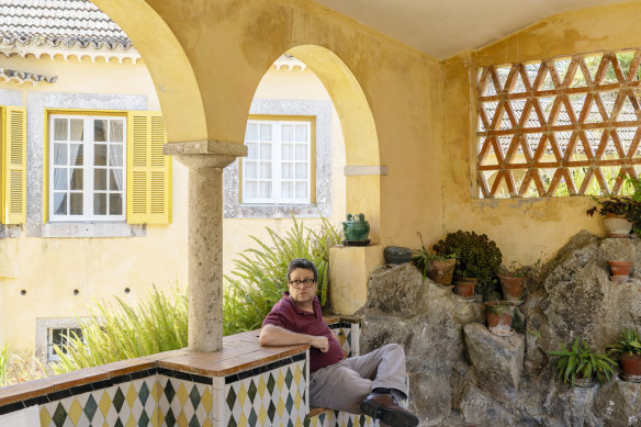 Martinho de Almada Pimentel poses for a photo in his mountainside mansion,Casa do Cipreste, that his great-grandfather built in 1914 in Sintra.