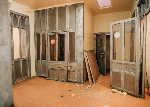 Inside the old cells of the Orange Police Station. The site has been empty and unused for some years and has been handed over freehold to the local Aboriginal Land Council after a 13-year battle.