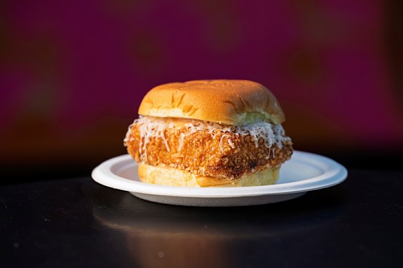 Deep-fried lasagne sanga.