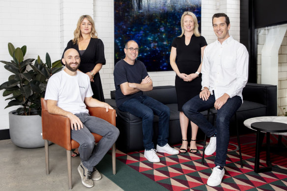 Square Peg’s Melbourne team (from left): Dan Krasnostein, Jenna Sheils, Paul Bassat, Leila Lee and Ben Hensman.