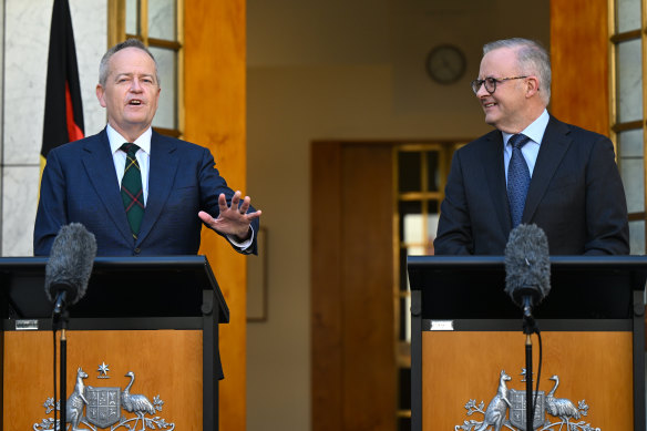 Bill Shorten announces his retirement from politics alongside Prime Minister Anthony Albanese on Thursday.