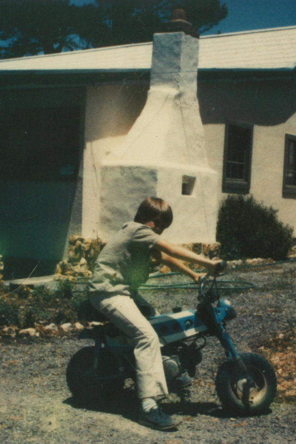 Anderson aged 12 at home in South Australia’s Mount Lofty Ranges. 