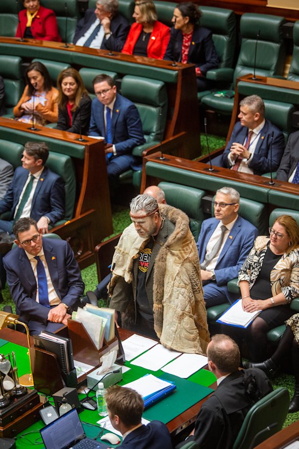 Marcus Stewart speaking to parliament.