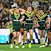 Kangaroos react to conceding a try.