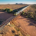 The Indian Pacific on track near Broken Hill.