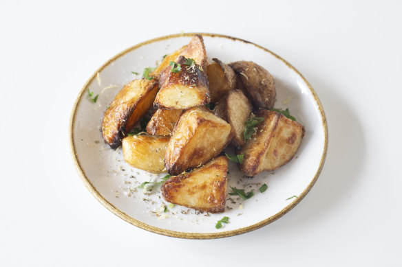 The unmissable yia yia’s potatoes.