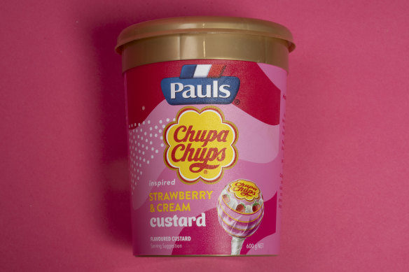 Pauls Strawberry Cream Chupa Chups custard.