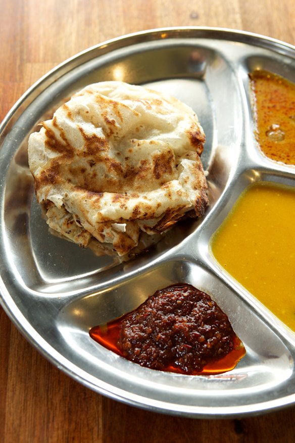 Roti canai at Roti Road in Footscray.