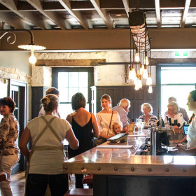 The bar. 