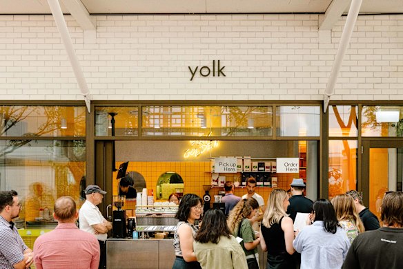 Yolk opened on the corner of Creek and Queen streets on Tuesday.
