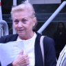 Bozena Knapinski outside court on Monday.