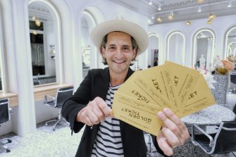 Hairdresser Joey Scandizzo was inundated with entries after offering five golden tickets to a midnight makeover at his South Yarra salon.