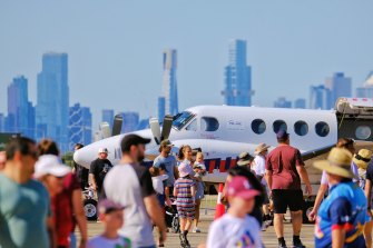 As many as 25,000 people turned up for Essendon Airport’s belated birthday. 
