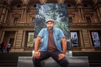 James Henry’s work featuring Indigenous elders and the next generation is on display at the old Treasury building. 