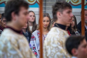 After two years of disrupted services due to the pandemic, churchgoers gathered for Orthodox Easter.
