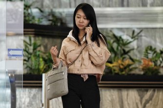 Former iProsperity Waterside Rhodes director Belinda Li, pictured outside the ICAC on Wednesday, invested $3 million in a proposed apartment tower development at Rhodes.