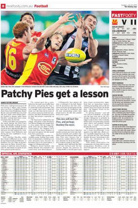 The match report published in The Age on July 20, 2013.