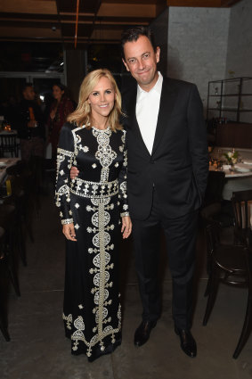 Burch and her fiancé, Pierre-Yves Roussel, in New York during Fashion Week last September.
