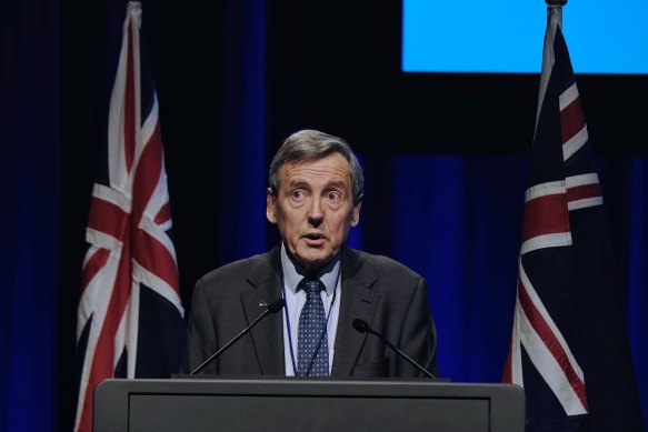 Incumbent Robert Clark was re-relected as Liberal Party state president in a bitter blow to the group aligned with federal Treasurer Josh Frydenberg. 