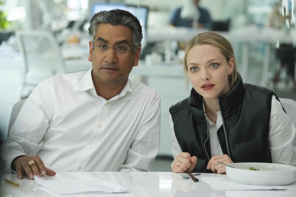 Naveen Andrews as Sunny Balwani, the tech billionaire who became Elizabeth Holmes’ lover and business partner.
