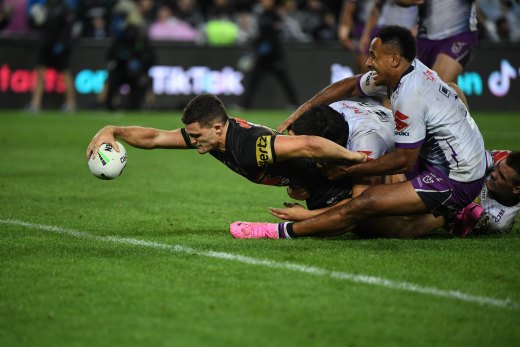 Nathan Cleary's late, late try set up a frantic few finals seconds.