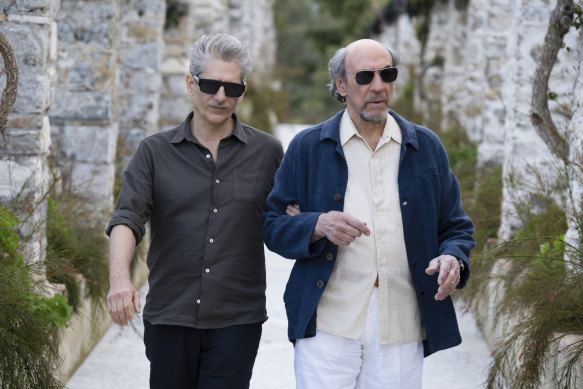 Dominic (Michael Imperioli) and his father Bert (F. Murray Abraham) seek their family roots in White Lotus season two.
