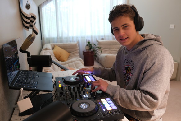 Brighton Grammar School student Zac Ristevski uses music to relax through the stress of exams.
