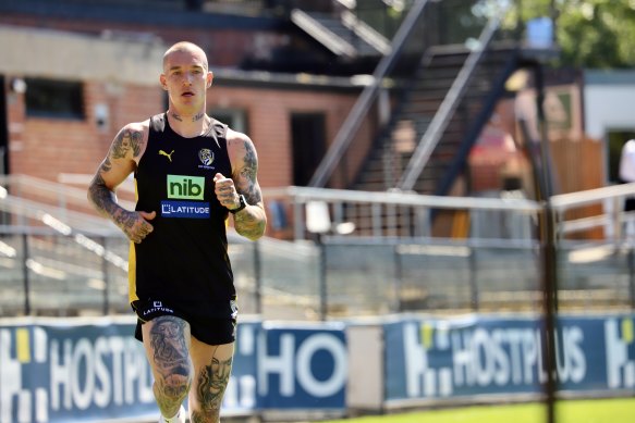 Dustin Martin at training. 