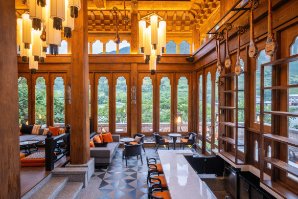 The dining room at Pemako Punakha.