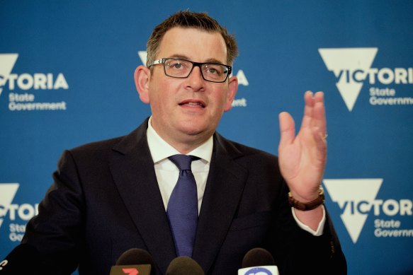 Victorian Premier Daniel Andrews today.