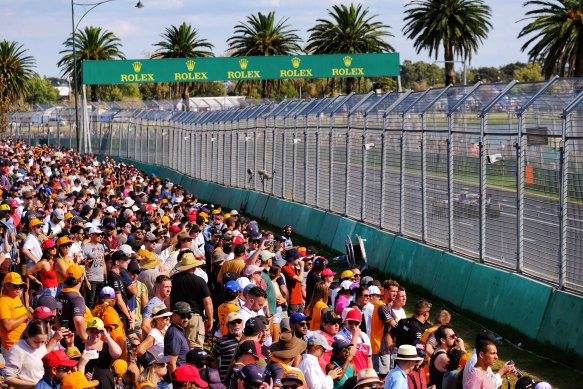 Formula One fans out in force.