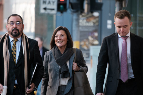 Helen Rosamond arriving at the NSW District Court in Sydney last month.