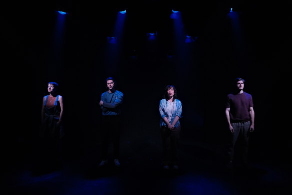 The action in <i>Champions</i> unfolds in a series of interwoven monologues. 