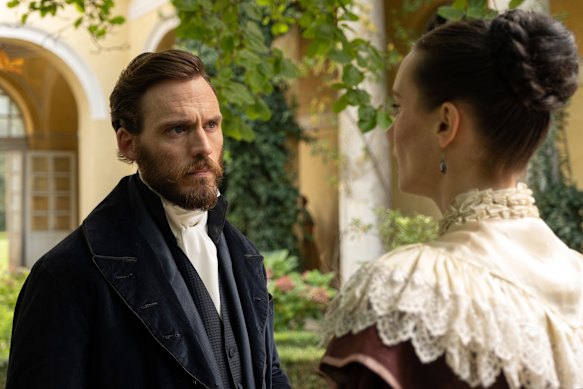 Sam Claflin and Ana Girardot in The Count of Monte Cristo.