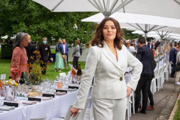 Nigella Lawson at the World’s Longest Lunch in Melbourne.
