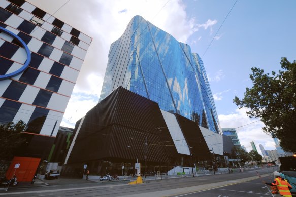 The now empty 40,000 square metre A-grade office building at 1000 La Trobe Street, Docklands.