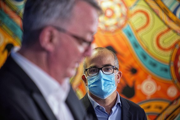 Education Minister James Merlino and Health Minister Martin Foley.