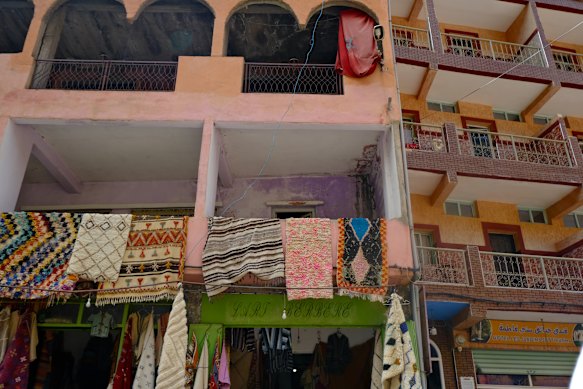 Residential buildings in Essaouira, Morocco.