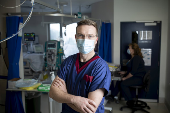 Dr Stephen Warrillow, director of the ICU Ward at the Austin Hospital in Heidelberg on Thursday.