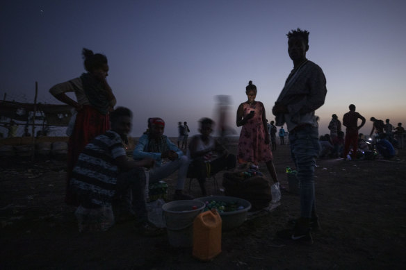 Tigrayan refugees who fled the conflict in the Ethiopia’s Tigray at Hamdeyat Transition Centre near the Sudan-Ethiopia border, eastern Sudan.