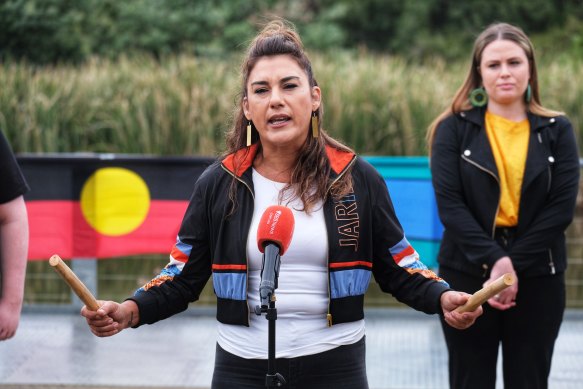 Senator Lidia Thorpe speaking on Sunday