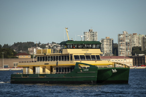 The Clontarf is one of three new Emerald-class ferries that will service Sydney Harbour.