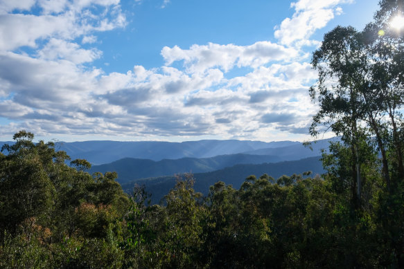 The vast Wonnangatta Valley, where Russell Hill and Carol Clay went camping. 