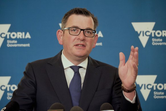 Victorian Premier Daniel Andrews today.